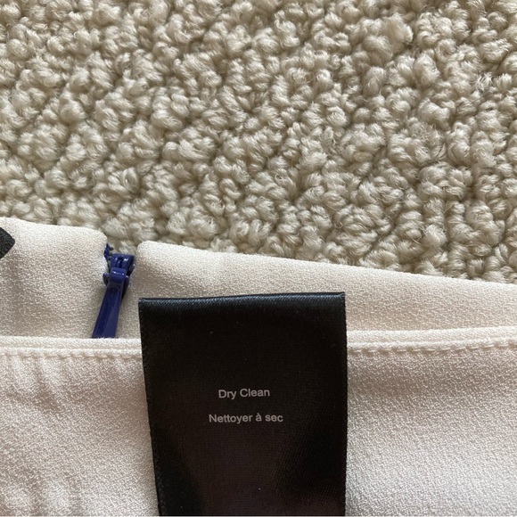 Babaton Aritzia Colorblock Mini Skirt Size 6 Blue Cream Black Lined Like New - Picture 10 of 10